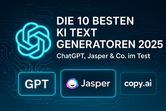 Die 10 besten KI Text Generatoren 2025 – ChatGPT, Jasper & Co. im Test